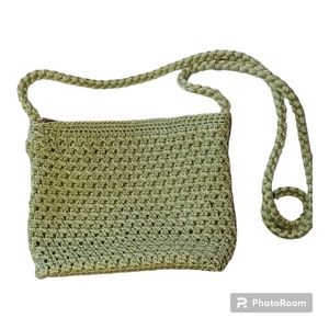 Green Knit Crossbody Purse